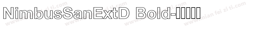 NimbusSanExtD Bold字体转换